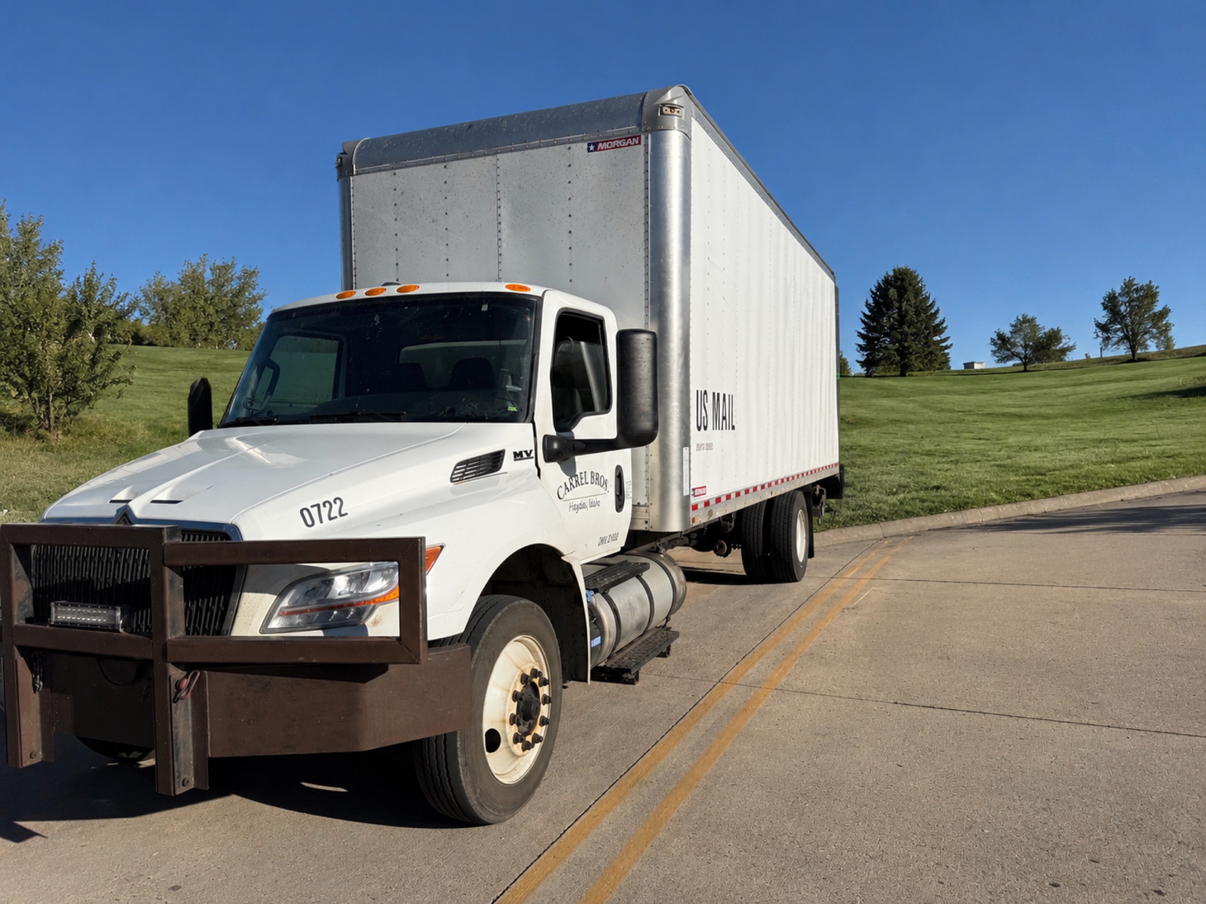 Carrel Bros U.S. Mail truck serving a regional route