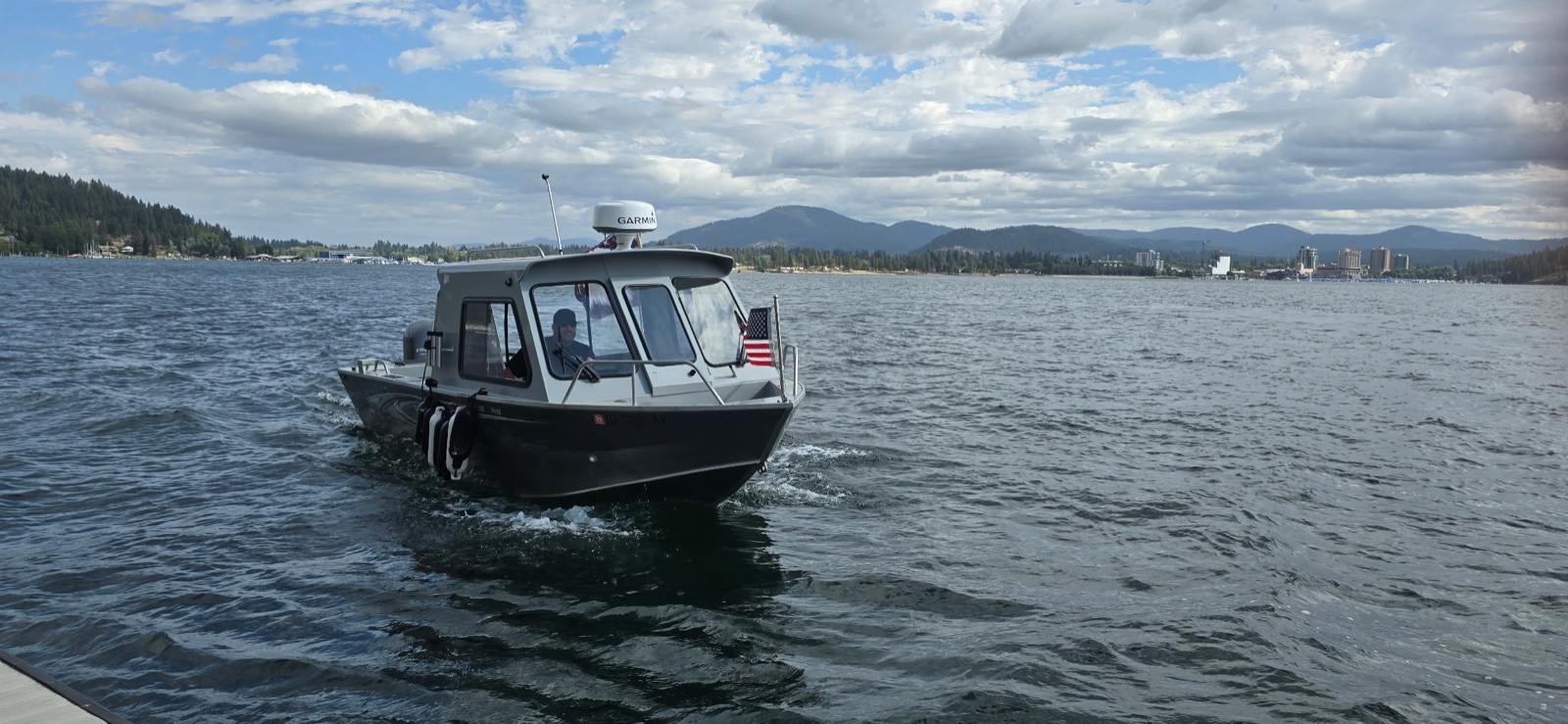 Carrel Bros mail boat on a North Idaho lake
